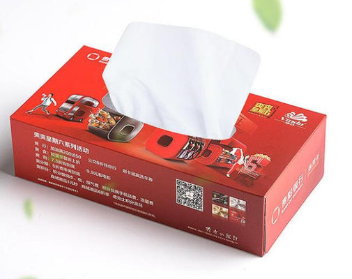 Scatola di carta da stampa personalizzata per scatole di fazzoletti PMS 300 grammi rosso riciclato